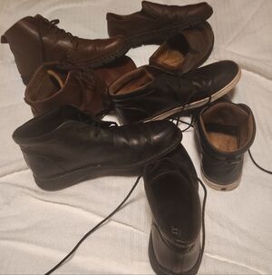 Four Pairs Of Born Men's Leather Shoes And Boots For $100